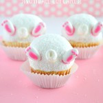 Easter Bunny Bum Snowball Cupcake