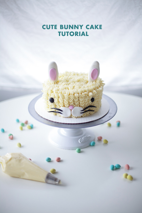 Easter fuzzy bunny cake #Easter #Cake #Food #Bunny