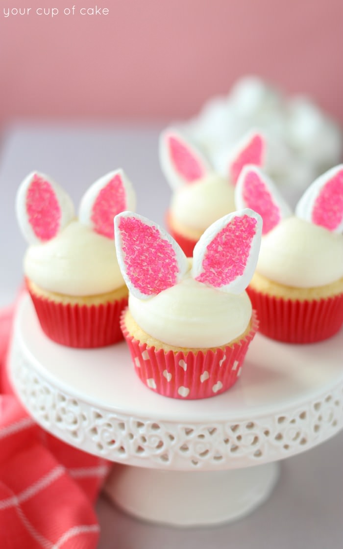 Easy Easter Bunny Cupcakes #Easter #Cake #Food
