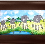 Family Handprint elephants