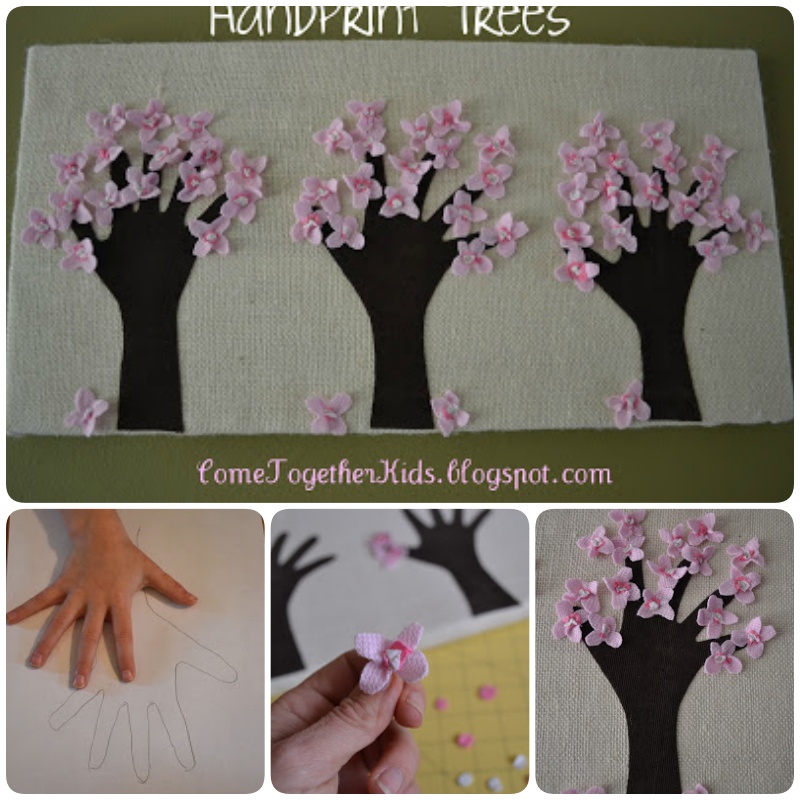 Handprint Trees Wrapped Canvas