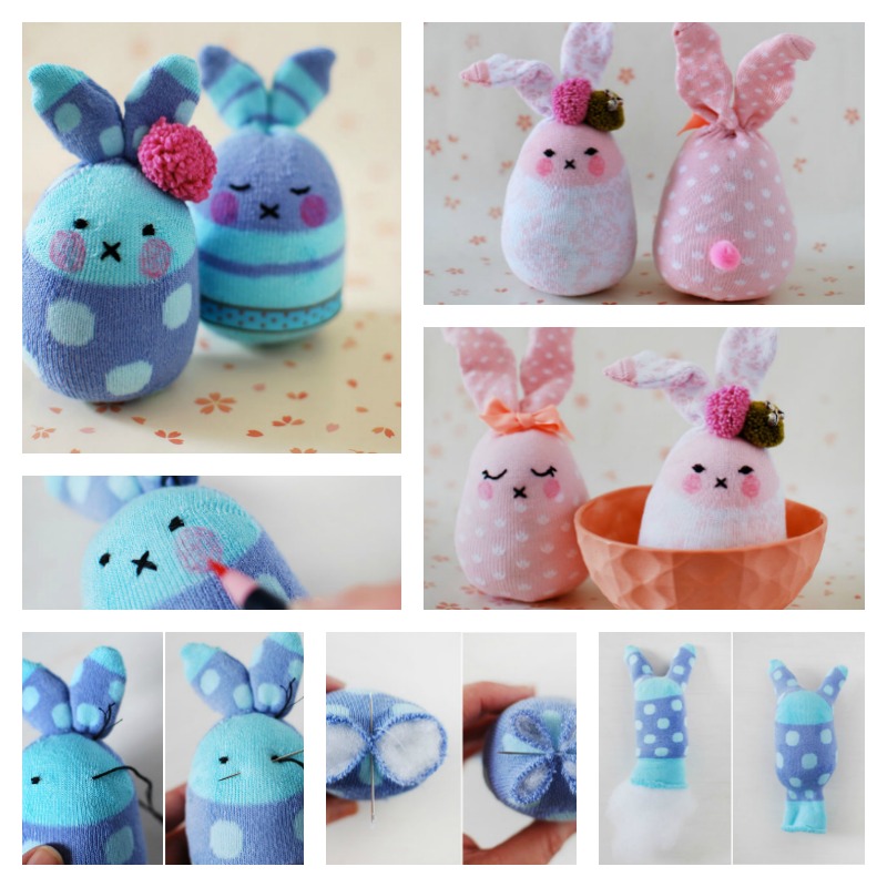 How to Make Easter Bunny Softies From Socks