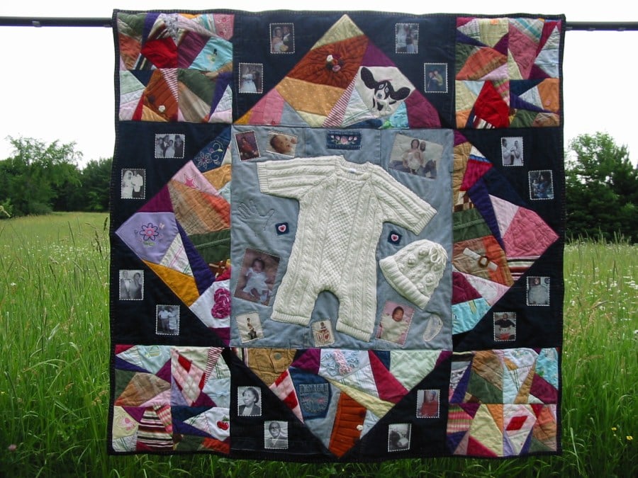 Keepsake Quilt from Baby Clothes #Keepsake #Baby