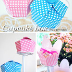DIY Polka Dot Cupcake Box with Free Pattern
