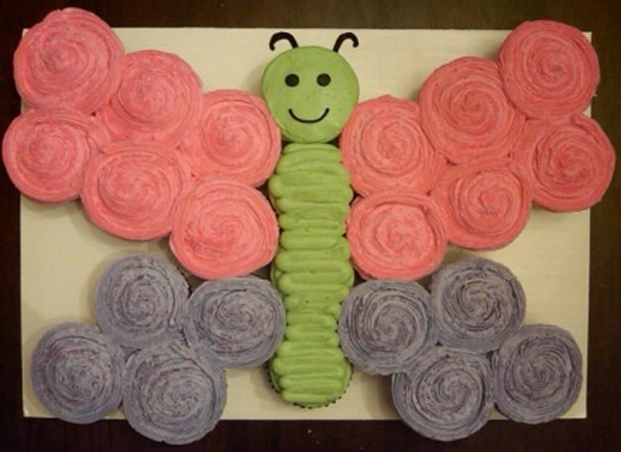 Pull Apart Butterfly Cupcake Cake
