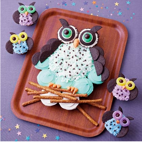 Pull Apart Owl Cupcake Cake