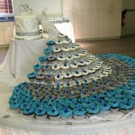 Pull Apart Peacock Weddings Cupcake Cake