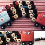 Pull Apart Train cupcake cake