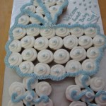 Pull Apart baby buggy cupcake cake