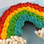 Rainbow pull-apart cupcake cake