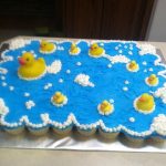 Rubber ducks cupcake cake