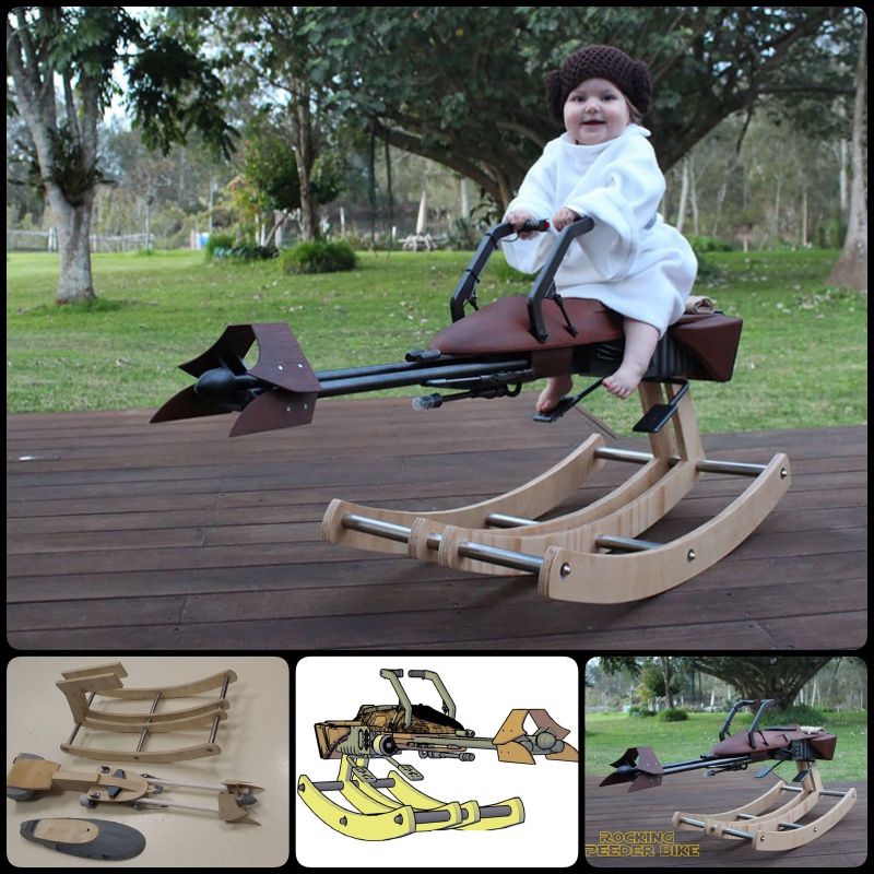 This Dad Builds 'Star Wars' Speeder Bike as Rocking Horse for His Daughter’s First Birthday