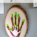 Wood Slice Family Handprints