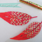 How to DIY Yarn feather chevron pattern