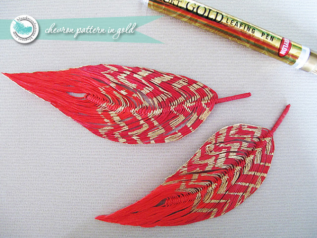 How to DIY Yarn feather chevron pattern