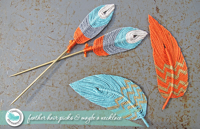 DIY Feather Hair Picks