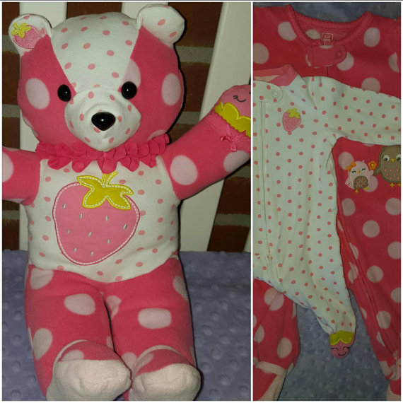 keepsake bear made from baby clothes #Keepsake #Bear #Baby