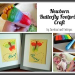 newBaby Footprint keepsake Butterfly Art craft