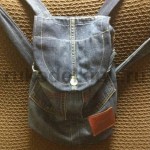 Denim Backpack from Recycled Jeans