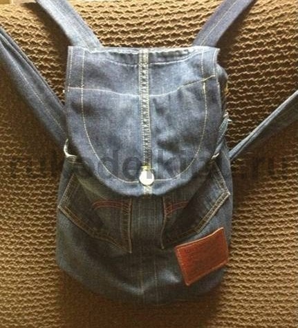 Denim Backpack from Recycled Jeans