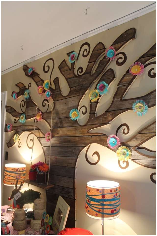 Creative Tree Wall Art Incredibly DIY Kids Pallet Furniture Projects