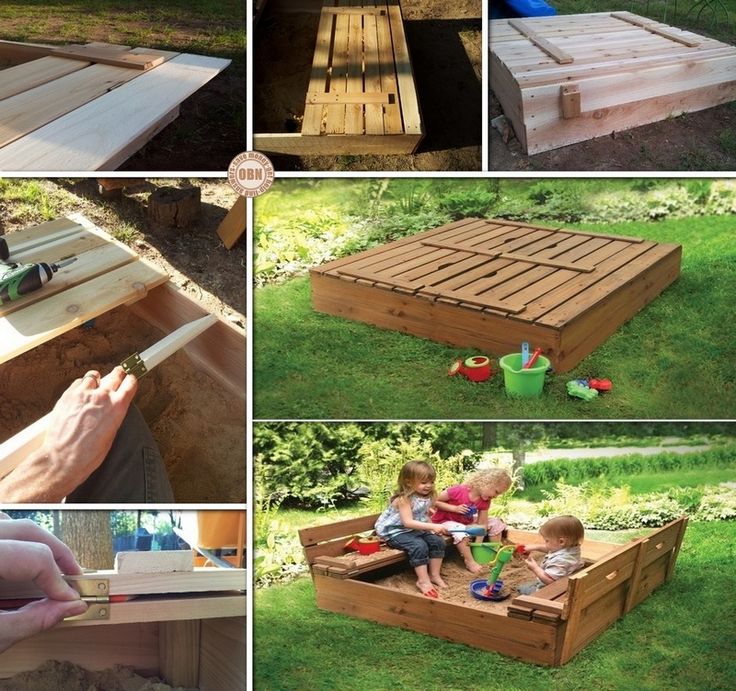 Pallet Furniture for Kids-DIY Sandbox with Cover