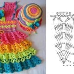 Crochet Rainbow Ruffles Dress with Free Pattern