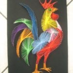 30 + Creative DIY String Art Project Ideas—Rooster String Art