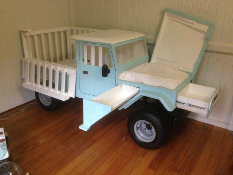 A Truck Crib That Turns Into A Changing Table