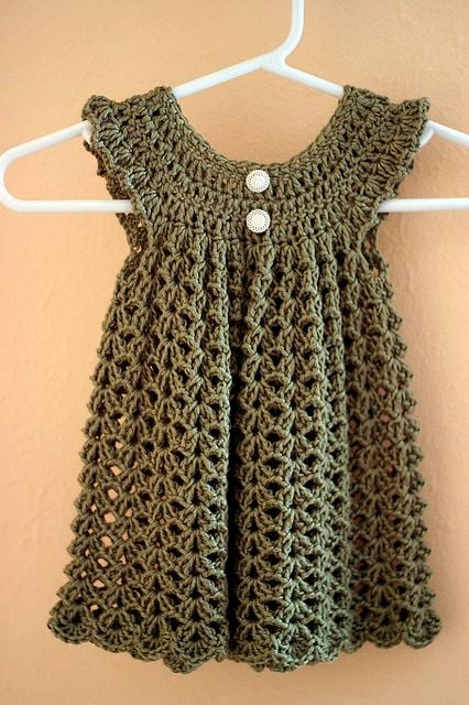 Crochet Angel Wings Pinafore with Free Pattern