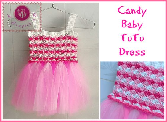 Crochet Candy baby tutu dress with free Pattern