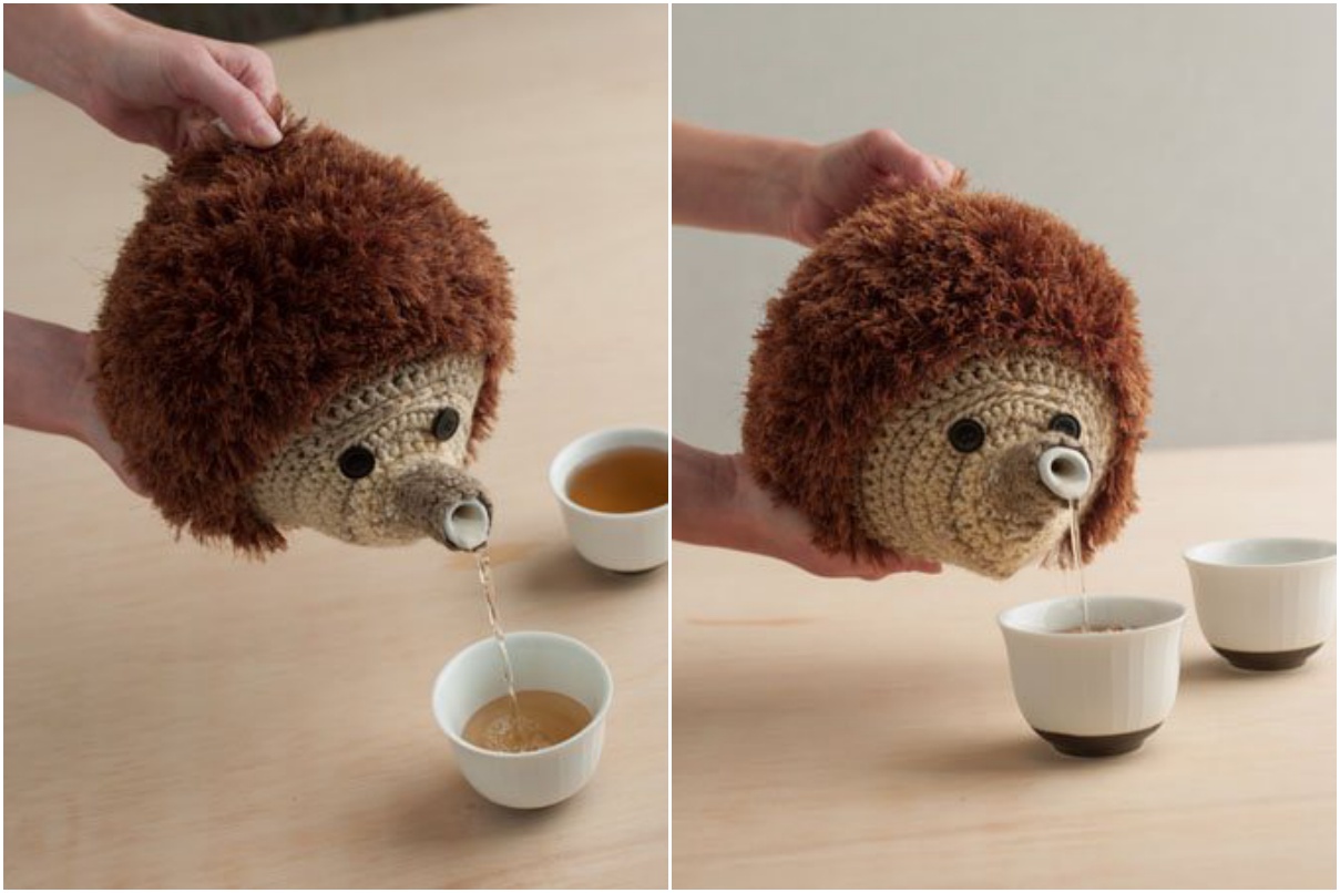 Crochet Hedgehog Teapot Cozy with Pattern