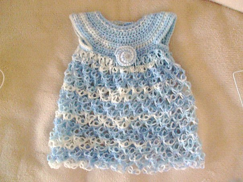 Crochet Solomon's Knot Baby Dress