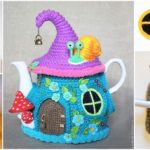 Crochet Tea Kettle Fairy House Cover with Free Pattern 1