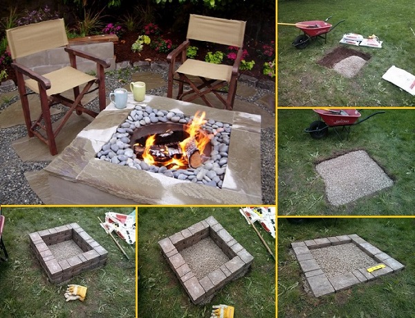 How To Build Square Fire Pit - Diy Fire Pit Ideas Square