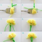 DIY Mothers Day Craft -DIY dandelion bouquest with yarn