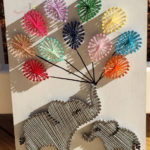 Elephant Baby Shower Custom String Art