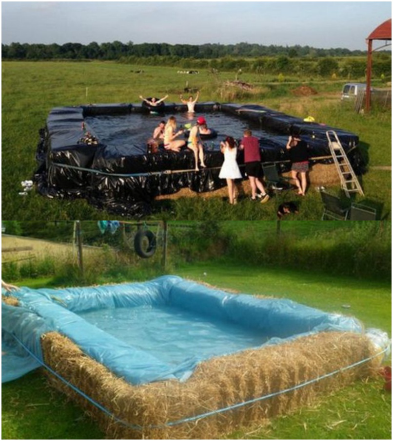 How To Build A Swimming Pool With Straw Bales 2