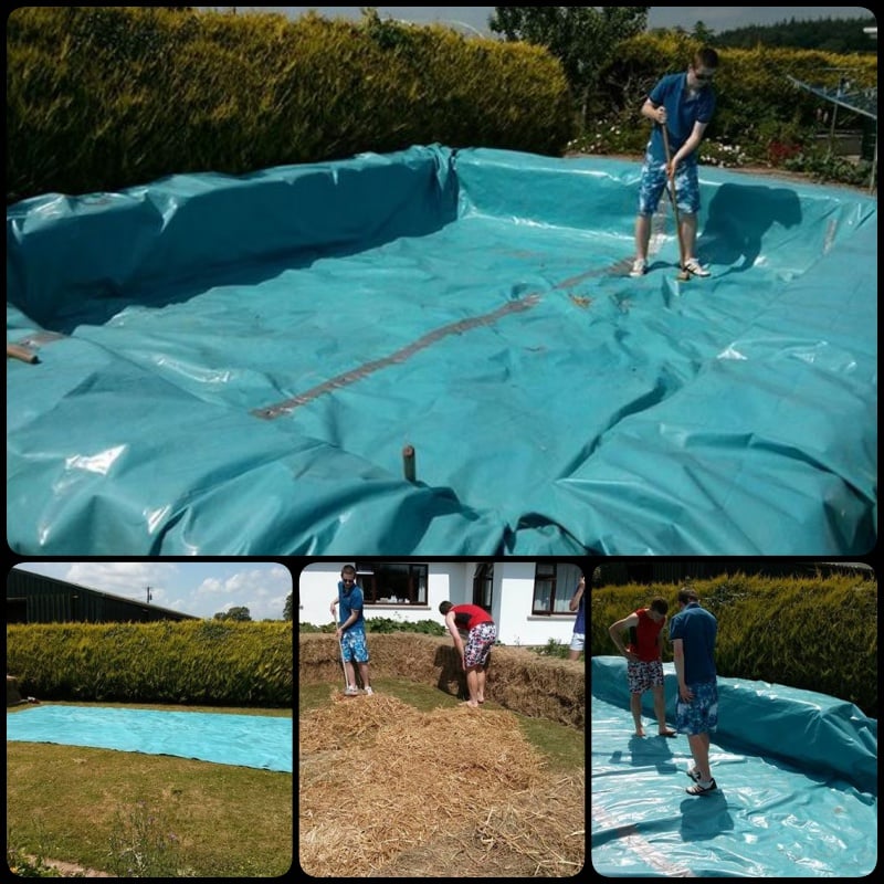 Build A Swimming Pool With Straw Bales