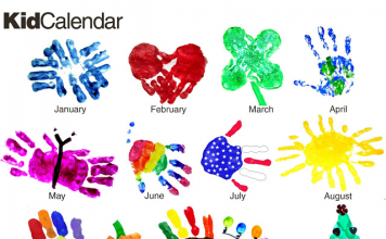 Kids Handprint Calendar