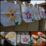 Mothers Day Craft for Kids-handprint flower tote bag