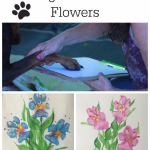 Paw print flowers art