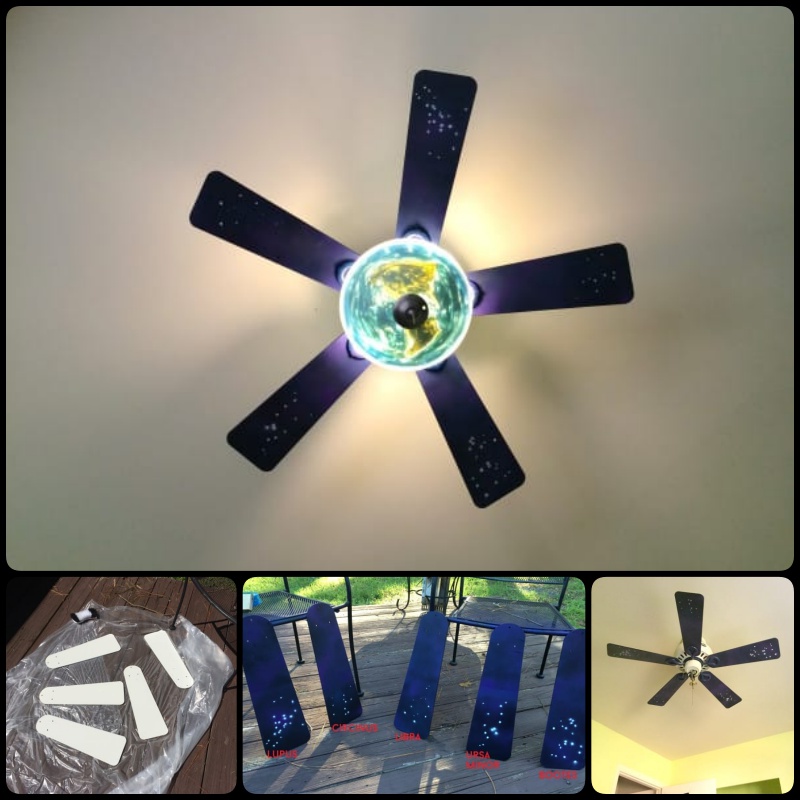 A Boring Old Ceiling Fan A Beautiful Makeover