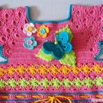 Crochet Rainbow Ruffles Dress with Free Pattern