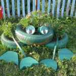 DIY Frog Planter out of old tires