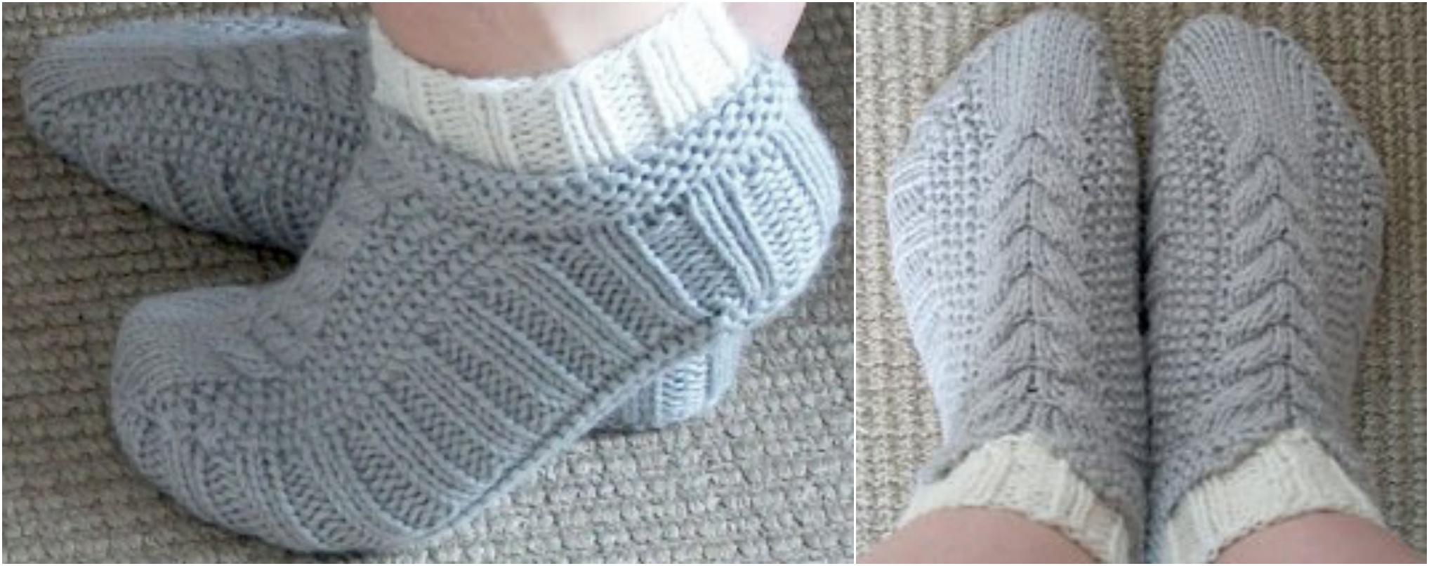 Cabled Cozies Slippers with Free Pattern