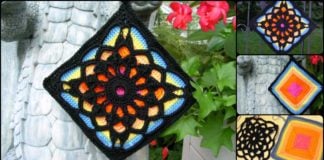 Crochet Fantastic Square Afghan Block with Free Pattern