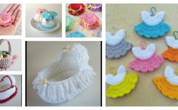 Crochet Mini Baby Shower Favors with Free Patterns