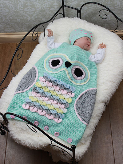 Crochet Owl Sleeping Bag