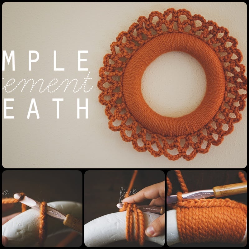 Crochet Simple Statement Wreath with Free Pattern